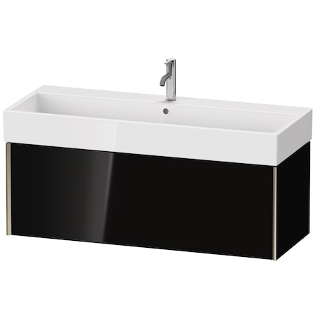 Duravit Xviu Wall-Mounted Vanity Unit Black High Gloss XV42380B140